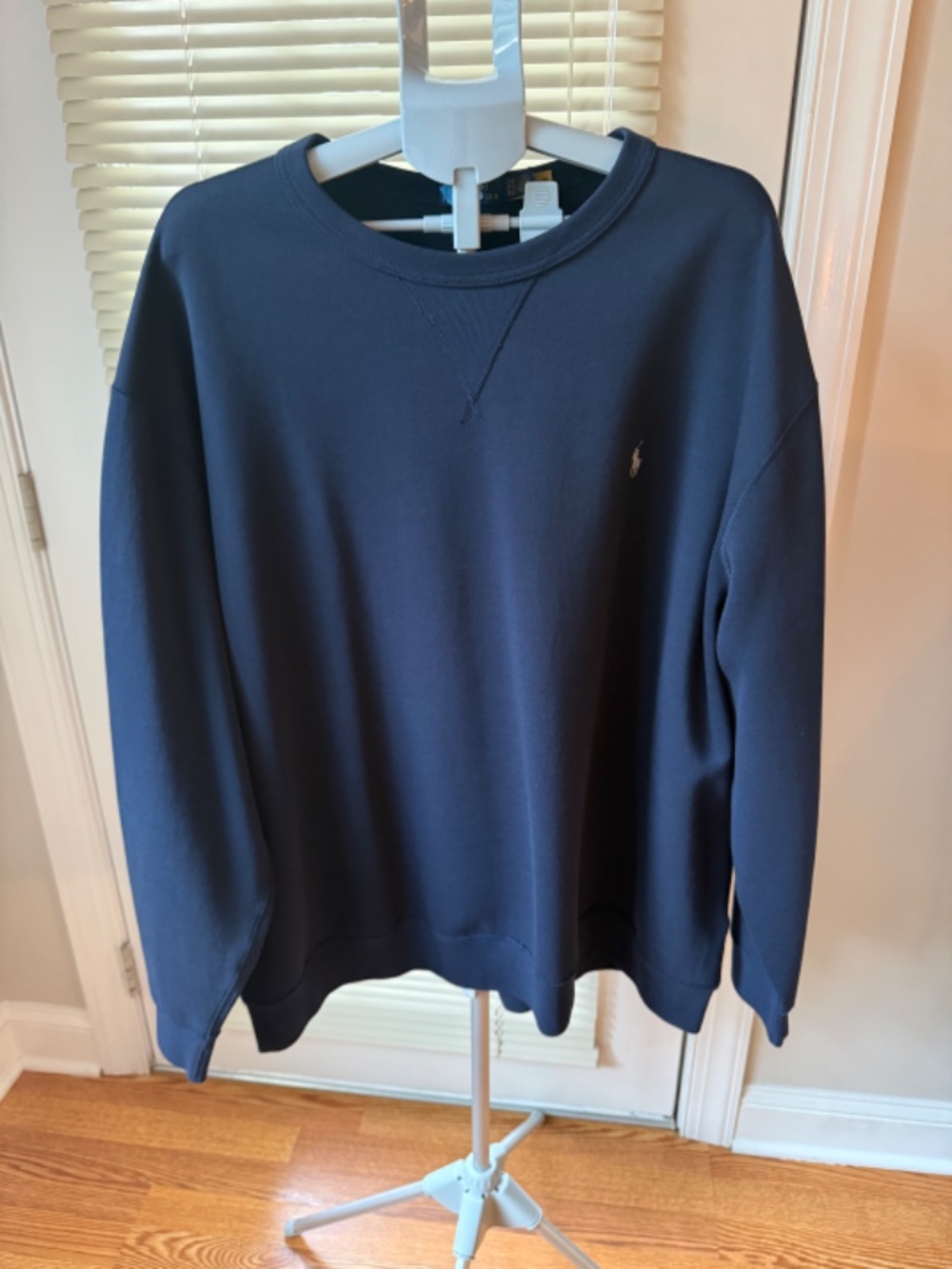 Polo Ralph Lauren Men’s 3XB Big Navy Blue Crewneck Sweatshirt Embroidered Pony